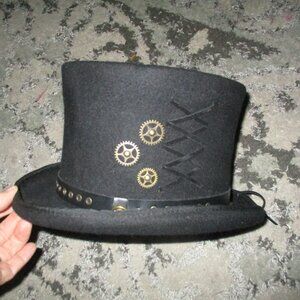 Conner Steampunk Wool Felt Top Hat size M